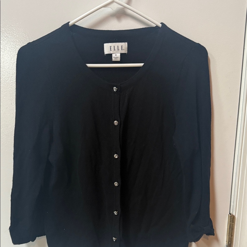 Elle Women's Black Button Down Shirt